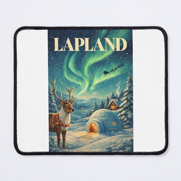 Item preview, Lapland Finland Arctic Circle Aurora Borealis Rovaniemi Winter Wonderland designed and sold by Places On Earth.