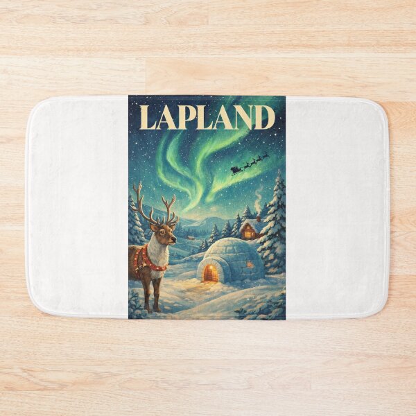 Item preview, Lapland Finland Arctic Circle Aurora Borealis Rovaniemi Winter Wonderland designed and sold by Places On Earth.