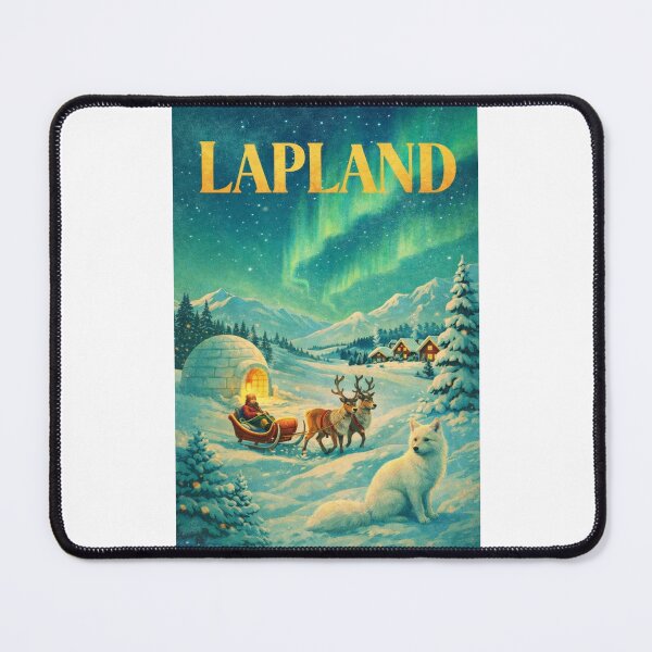 Item preview, Lapland Arctic Finland Northern Lights Rovaniemi Santa Claus Village Landscape designed and sold by Places On Earth.