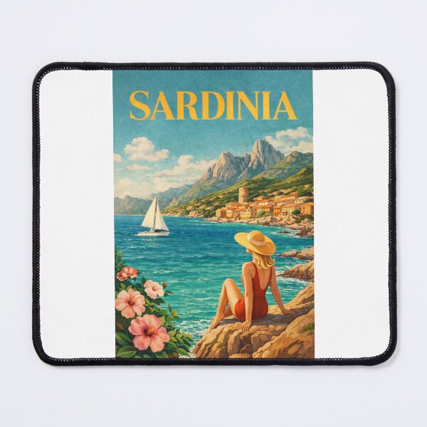 Item preview, Sardinia Italy Coastal Village Cala Gonone Gulf of Orosei Mediterranean Landscape designed and sold by Places On Earth.