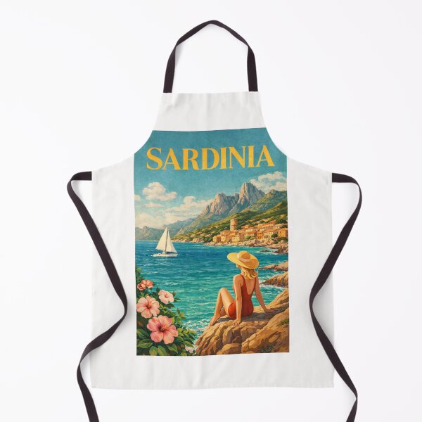 Item preview, Sardinia Italy Coastal Village Cala Gonone Gulf of Orosei Mediterranean Landscape designed and sold by Places On Earth.