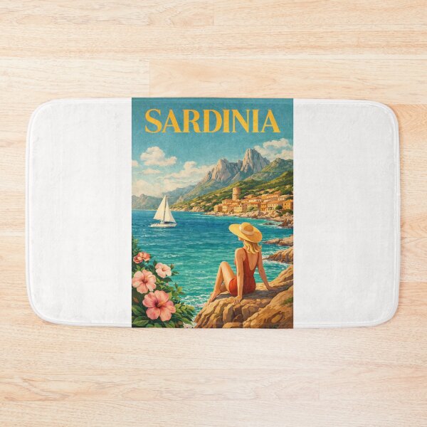 Item preview, Sardinia Italy Coastal Village Cala Gonone Gulf of Orosei Mediterranean Landscape designed and sold by Places On Earth.