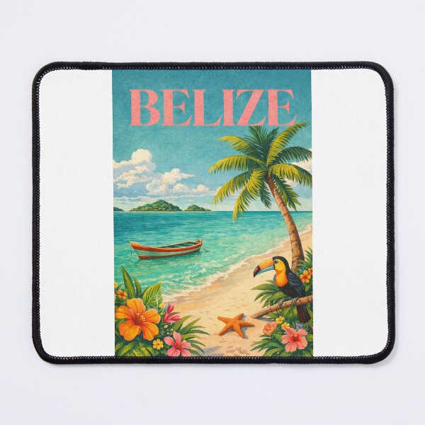 Item preview, Belize Caribbean Coast Ambergris Caye San Pedro Barrier Reef Tropical Beach designed and sold by Places On Earth.