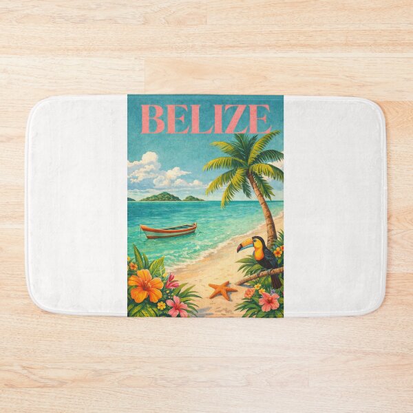 Item preview, Belize Caribbean Coast Ambergris Caye San Pedro Barrier Reef Tropical Beach designed and sold by Places On Earth.