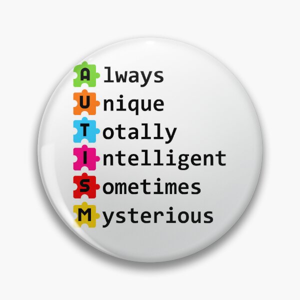 Item preview, Always Unique Totally Intelligent Autism Awareness Abbreviation designed and sold by gunaone-design.