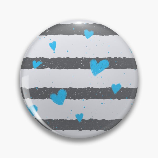 Item preview, Chic Stripes and Hearts (Blue) designed and sold by JanGrackle.