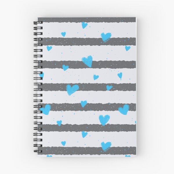 Item preview, Chic Stripes and Hearts (Blue) designed and sold by JanGrackle.