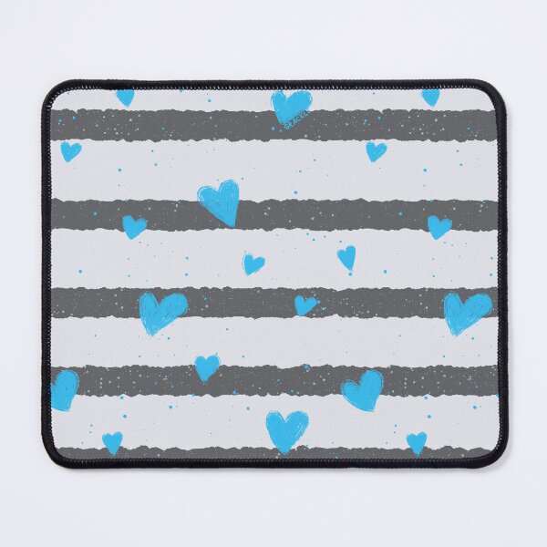 Item preview, Chic Stripes and Hearts (Blue) designed and sold by JanGrackle.