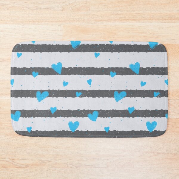 Item preview, Chic Stripes and Hearts (Blue) designed and sold by JanGrackle.