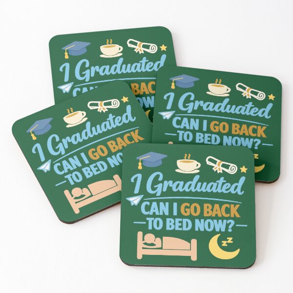 Item preview, I Graduated Can I Go Back to Bed Now – Funny Graduation Minimalist Design designed and sold by DesignHouse07.