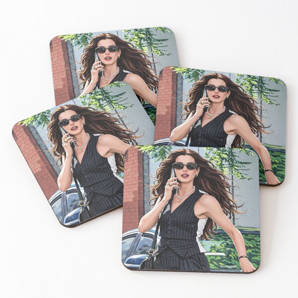 Item preview, Anne Hathaway from The Devil Wears Prada 2 walking around town (fan art) designed and sold by PopCultureAndStuff.