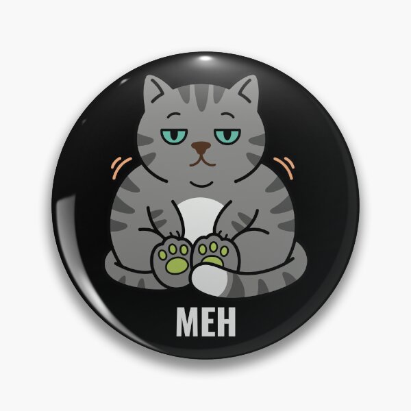 Item preview, Indifferent Grey Cat Meh Expression - Minimalist Bored Kitty designed and sold by AdriqnArt.