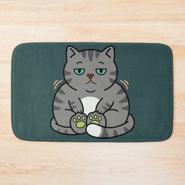 Item preview, Indifferent Grey Cat Meh Expression - Minimalist Bored Kitty designed and sold by AdriqnArt.