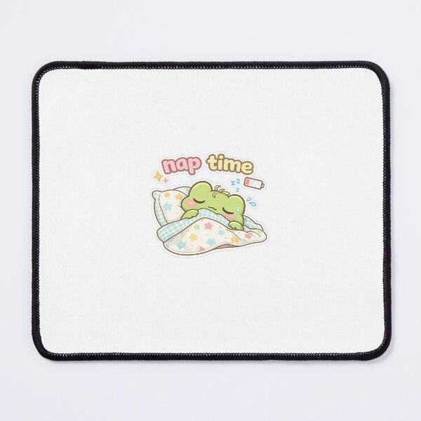 Item preview, Kawaii Frog Sleeping “Nap Time” | Cute Sleepy Frog Sticker designed and sold by AidaAviles.