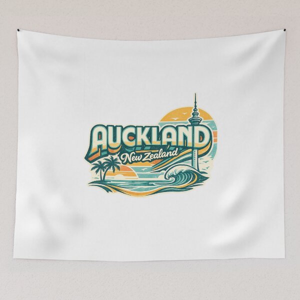 Item preview, Auckland New Zealand Skyline Sky Tower Waitematā Harbour North Island Coastal City designed and sold by Aryabek.