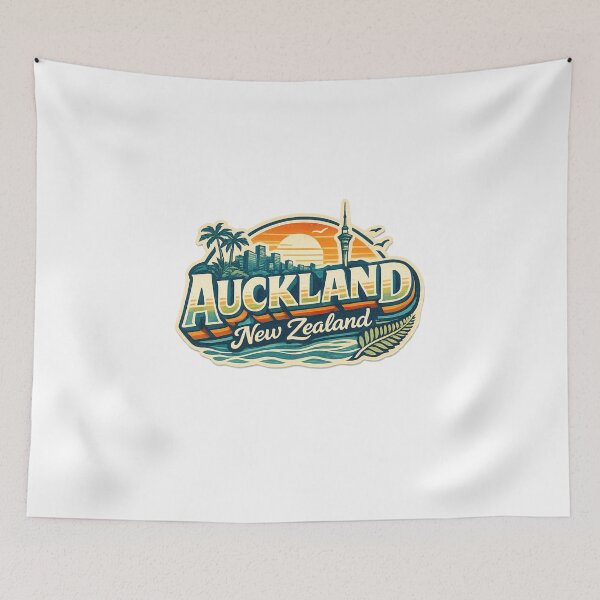 Item preview, Auckland New Zealand Cityscape Hauraki Gulf Rangitoto Island Sky Tower Harbour View designed and sold by Aryabek.