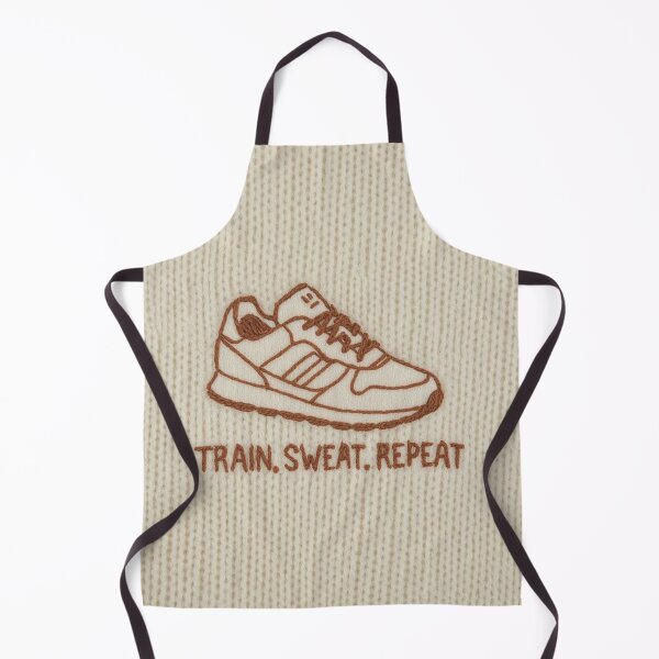 Item preview, Running Trainers Sticker – Embroidered ‘Train. Sweat. Repeat’ Design designed and sold by HOODYBUDSTYLES.