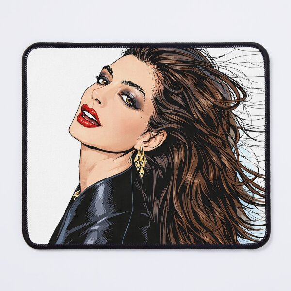 Item preview, Anne Hathaway from The Devil Wears Prada 2 with her hair blowing in the wind (fan art) designed and sold by PopCultureAndStuff.