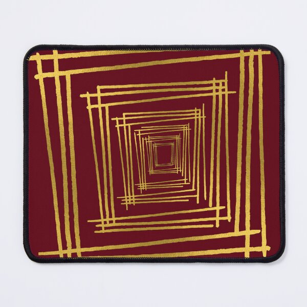 Item preview, Garnet and Gold stripes on burgundy- Minimalist Abstract Line Art  designed and sold by wiwiart.