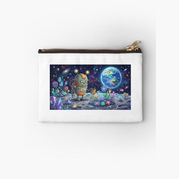 Item preview, Retro Robot Garden designed and sold by QuirkyCosmos.