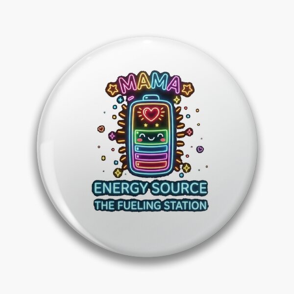 Item preview, Mama Energy Source - Neon Mother's Day Battery Design designed and sold by Mossypixels.