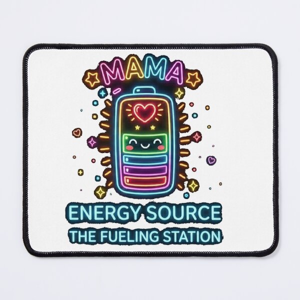 Item preview, Mama Energy Source - Neon Mother's Day Battery Design designed and sold by Mossypixels.