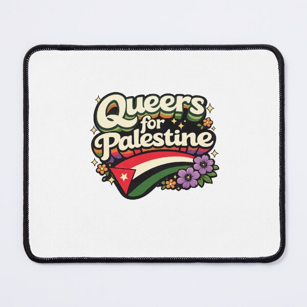 Item preview, Queers for Palestine Floral Solidarity LGBTQ Rights Gaza West Bank Unity Message designed and sold by Aryabek.