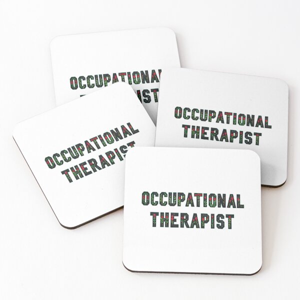 Item preview, The words Occupational Therapist with red flowers designed and sold by lucyinspace.