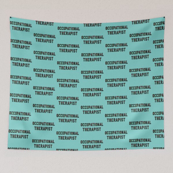 Item preview, The words Occupational Therapist with red flowers designed and sold by lucyinspace.