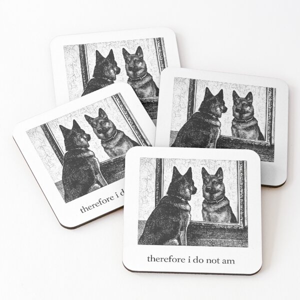 Item preview, Dark Dog Meme Design, Funny Pet Quote, Minimal Aesthetic Art designed and sold by CULTWEAR SOCIETY.