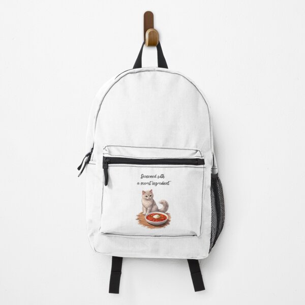 Item preview, Seasoned with a Secret Ingredient Funny Cat And Food Design designed and sold by YasochkaCatsArt.