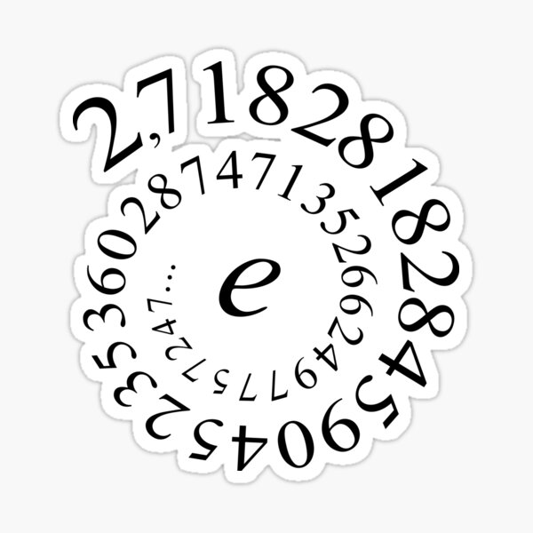 Item preview, Euler number designed and sold by manudesignr.
