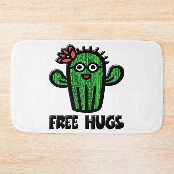Item preview, Free Hugs | Cute Quirky Cactus with Flower and Glasses designed and sold by Lainey1978.
