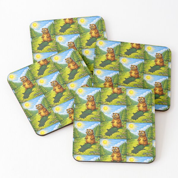 Item preview, The Groundhog sees his shadow in the forest designed and sold by The Art Queen Of Michigan .