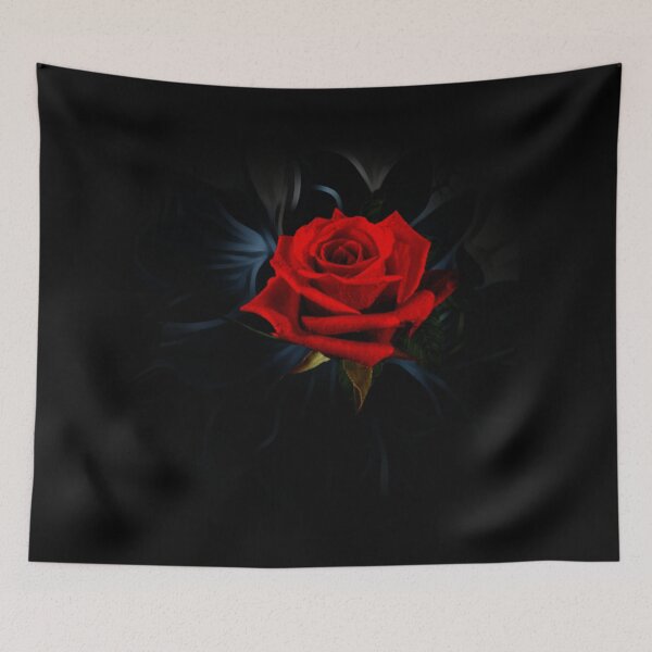 Item preview, Crimson Rose – Dark Floral Contrast designed and sold by ArtbyValks.