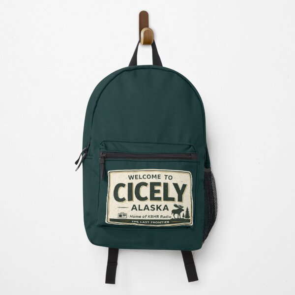 Item preview, Welcome to Cicely Alaska Vintage Sign | KBHR Radio Northern Exposure Inspired Retro Travel Sticker designed and sold by astersgraphics.