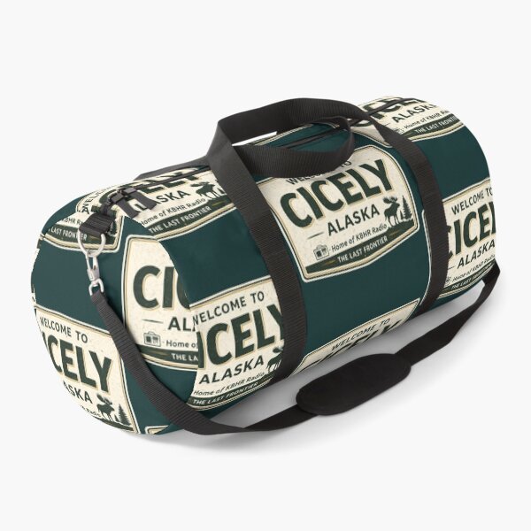 Item preview, Welcome to Cicely Alaska Vintage Sign | KBHR Radio Northern Exposure Inspired Retro Travel Sticker designed and sold by astersgraphics.