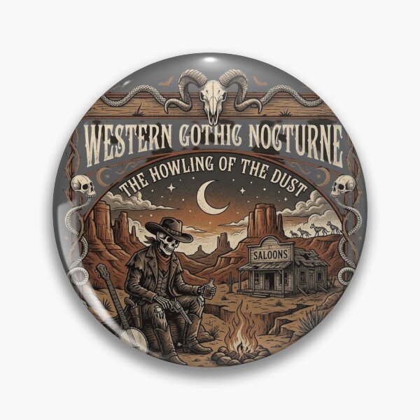 Item preview, Western Gothic Nocturne: Ghost Towns & Dust Bones Skeleton Cowboy designed and sold by FarDesign.