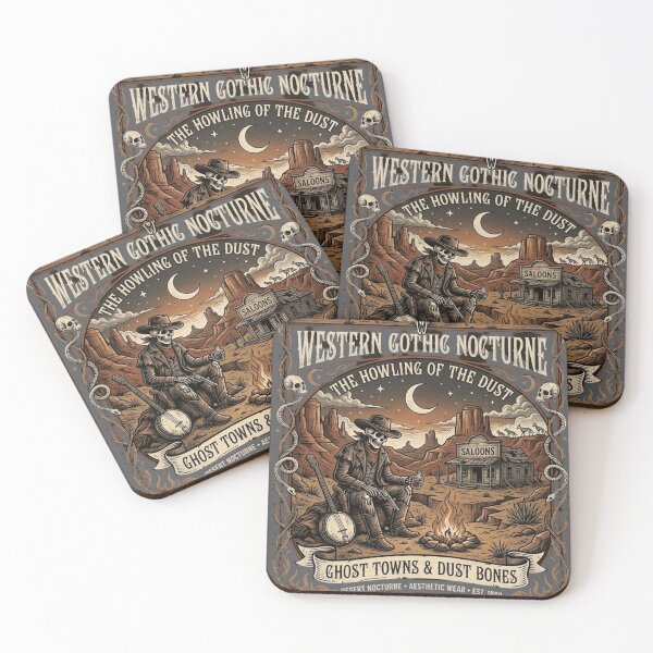 Item preview, Western Gothic Nocturne: Ghost Towns & Dust Bones Skeleton Cowboy designed and sold by FarDesign.