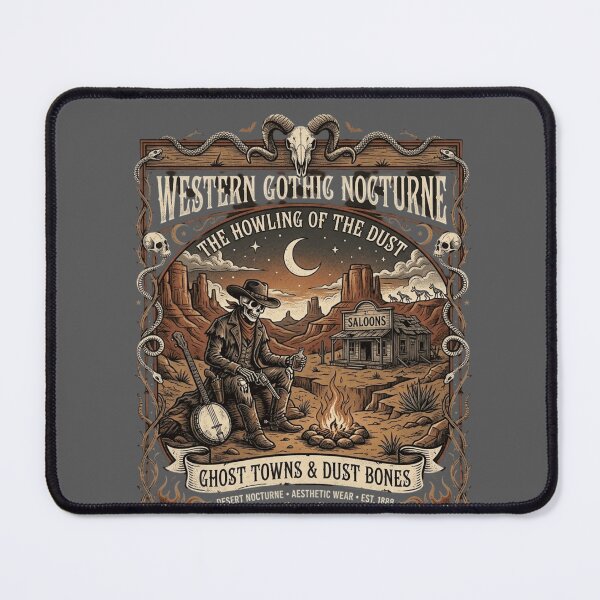 Item preview, Western Gothic Nocturne: Ghost Towns & Dust Bones Skeleton Cowboy designed and sold by FarDesign.