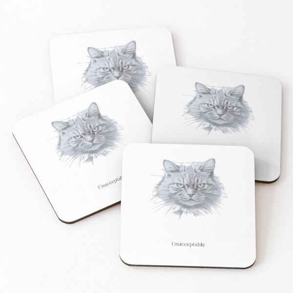 Item preview, Unacceptable Cat – Minimalist Funny Cat Design designed and sold by Refinedpaws.
