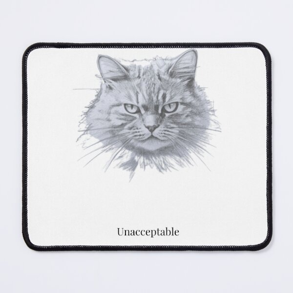Item preview, Unacceptable Cat – Minimalist Funny Cat Design designed and sold by Refinedpaws.