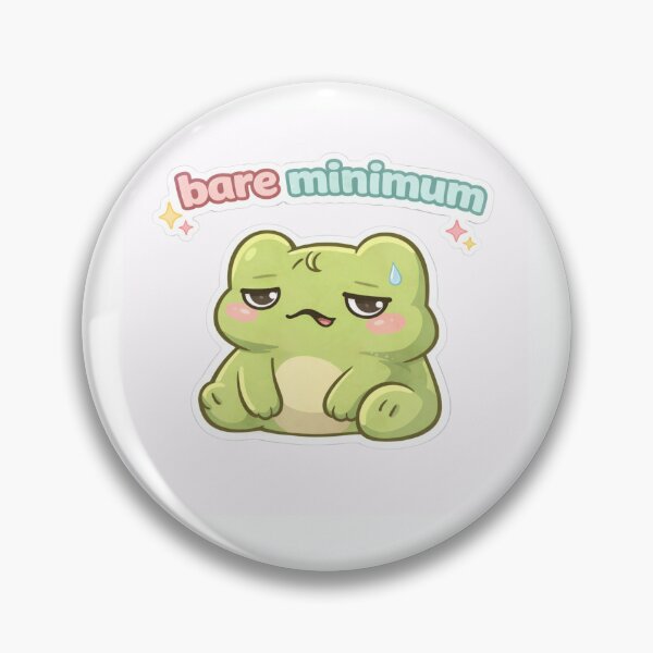 Item preview, Kawaii Frog “Bare Minimum” | Cute Lazy Frog Sticker designed and sold by AidaAviles.