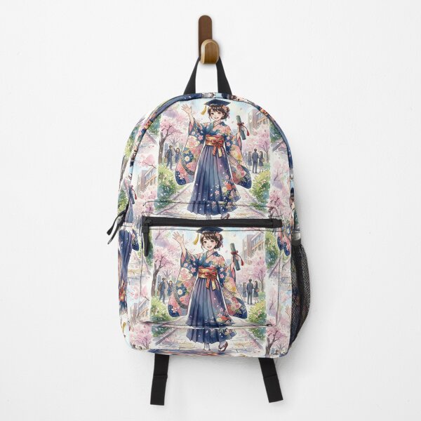 Artikelvorschau, Moderne japanische Anime-Mädchen-Abschlussfeier – Aquarell-Hakama und Kirschblüten entworfen und verkauft von VibranPalette.