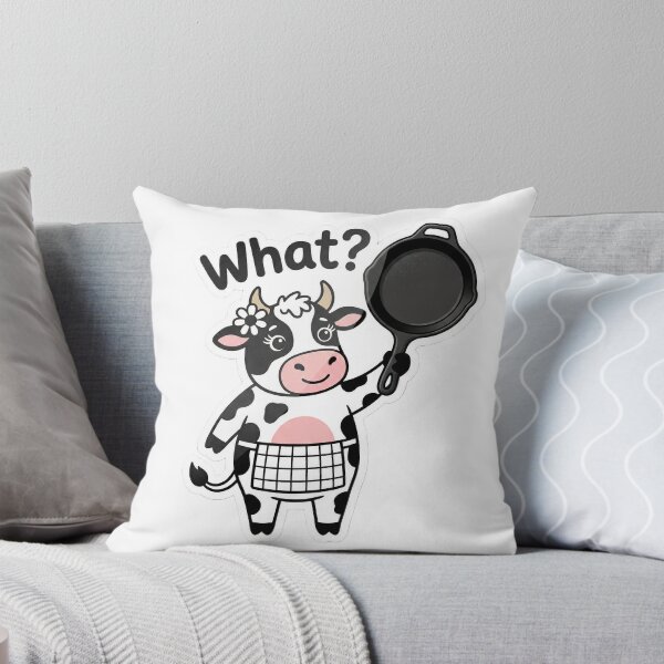 Item preview, Cow What? Murderous Cow Holding a Frying Pan designed and sold by yamer-merya.