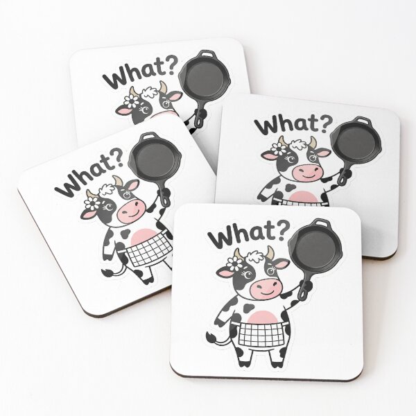 Item preview, Cow What? Murderous Cow Holding a Frying Pan designed and sold by yamer-merya.