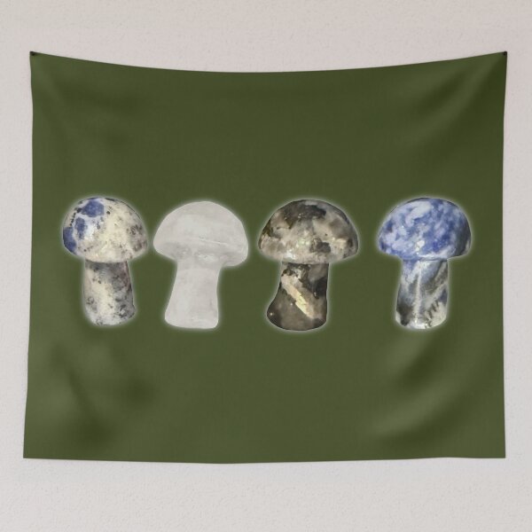 Item preview, Crystal Mushroom Carvings – Cottagecore Mushroom Aesthetic designed and sold by aadventures.