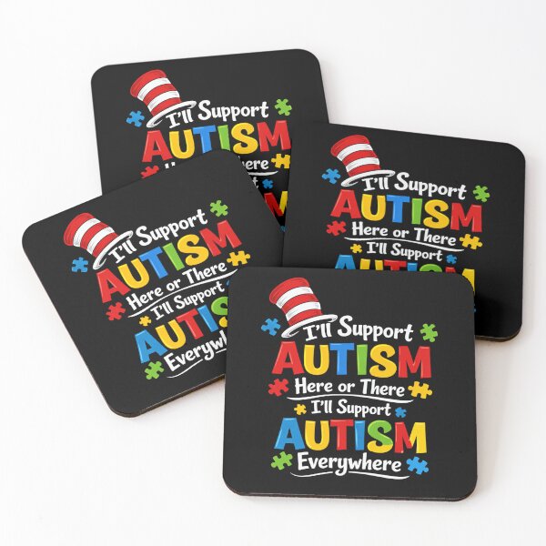 Item preview, I'll Support Autism Here Or There Everywhere design, Autism Acceptance Puzzle Gift, Dr Seuss Style Autism Awareness Graphic designed and sold by AsturShop.