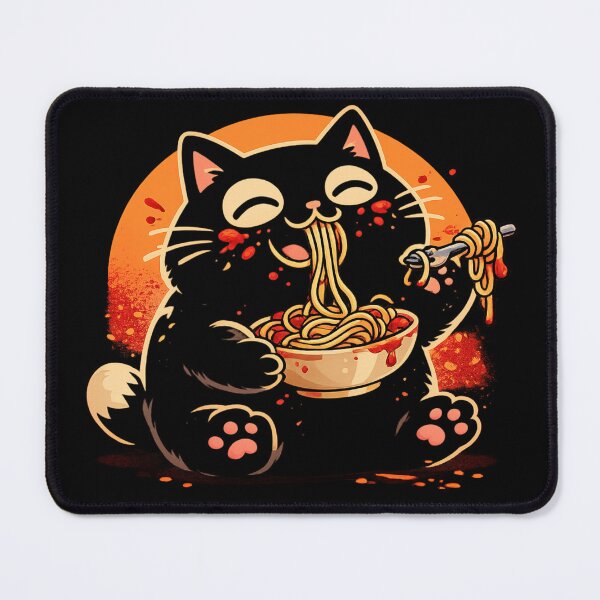 Item preview, Cat Eating Spaghetti designed and sold by Bannie.