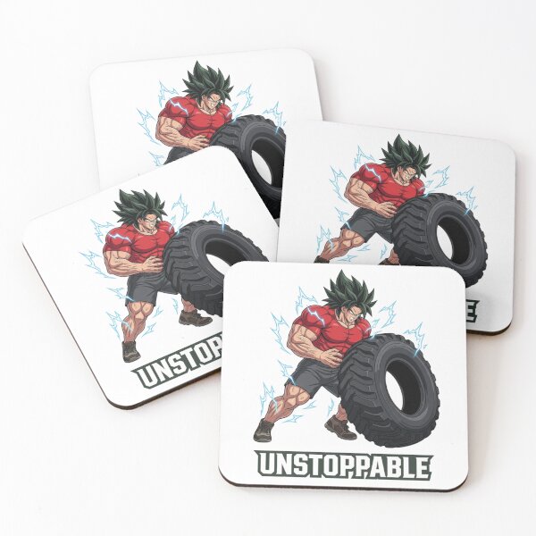 Item preview, Unstoppable Anime Beast – Hardcore Gym Motivation | Tire Flip Power Workout Design designed and sold by Inner Flame Studio.